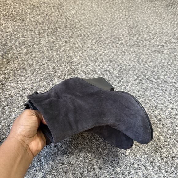 RAG & BONE Tacita Suede Tassel Wedge Ankle Boots Asphalt Gray 38.5 US 8.5 READ - Picture 3 of 9